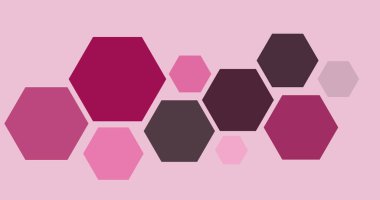 Sanat teknolojisi arka planı için soyut renkli altıgenler yapı dokusu