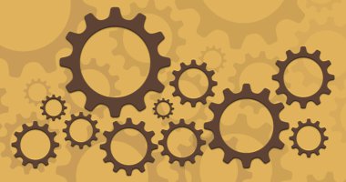 Sanat dünyasının logoti için güzel renkli karikatür mekanizması