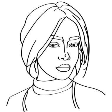 Güzel kız eskiz geçmişi. Sanat tasarımı için kadın portresi