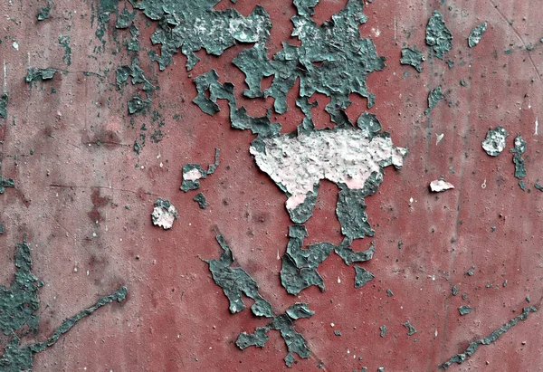 Vintage Texture Old Cracked Paint Rusted Metal Surface — Photo