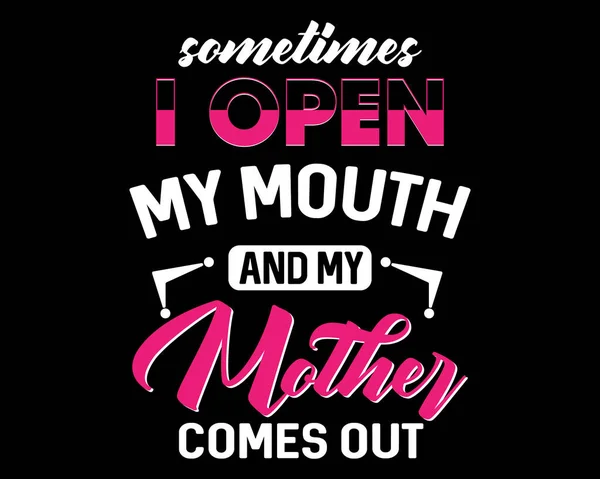 Madre Sale Funny Text Design Poster Vector Illustration Art — Vector de stock