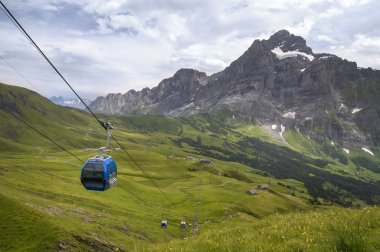 Cable Car in the alps clipart