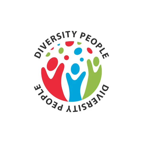 Abstrakcyjna Różnorodność Logo Wspólnota Ludzi Społecznych — Wektor stockowy