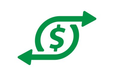 yeşil renk hızlı ödeme fonu ikon vektör tasarımı