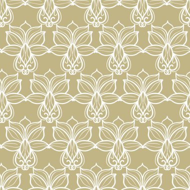 soyut çiçek bej renkli desenli