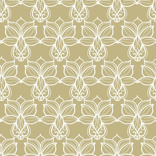 Patrón beige floral abstracto — Vector de stock