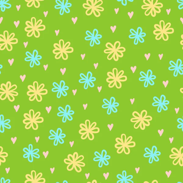 Patrón floral sin costuras — Vector de stock