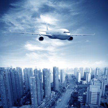Aircraft on the Shanghai sky