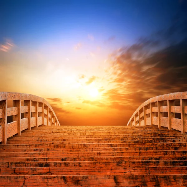 The evening of the bridge — Stock Photo, Image