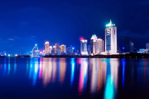 China-xiamen-nachtbeeld — Stockfoto