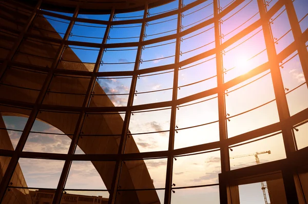 Modern building indoor: office window — Stock Photo, Image