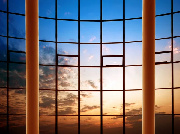 Edificio moderno interior: ventana de oficina —  Fotos de Stock