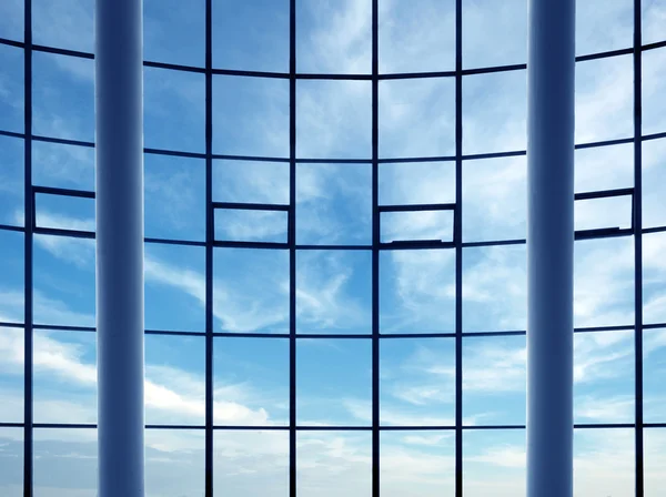 Modern building indoor: office window — Stock Photo, Image