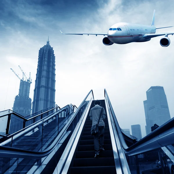 Escalator of Shanghai streets — Stock Photo, Image