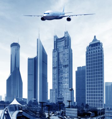 Aircraft on the Shanghai sky