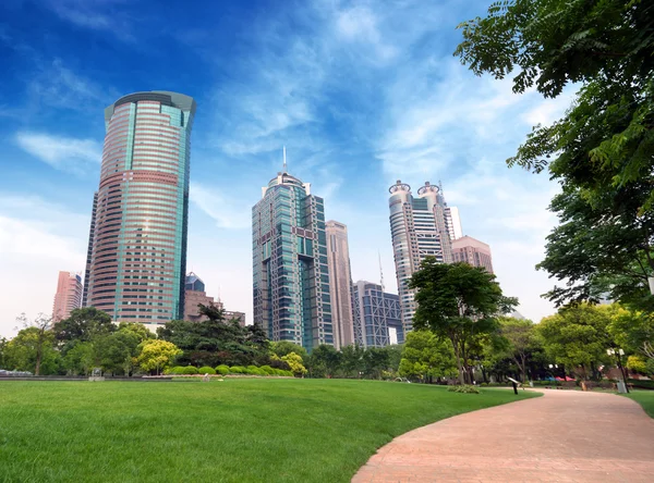 Shanghai lujiazui financiële centrum wolkenkrabber — Stockfoto