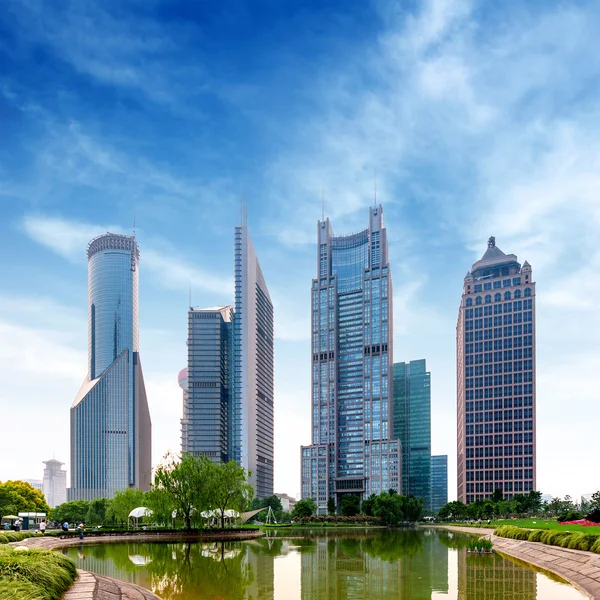 Shanghai Lujiazui Centro Financiero rascacielos —  Fotos de Stock
