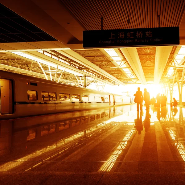 Železniční stanice v Šanghaji — Stock fotografie