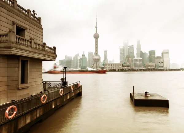 Городской пейзаж Шанхая — стоковое фото