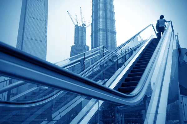 Escalator of Shanghai streets — Stock Photo, Image