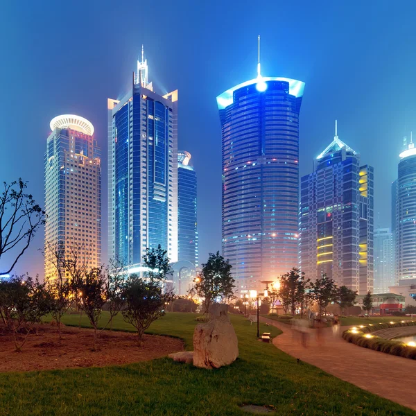 Shanghai bij nacht — Stockfoto