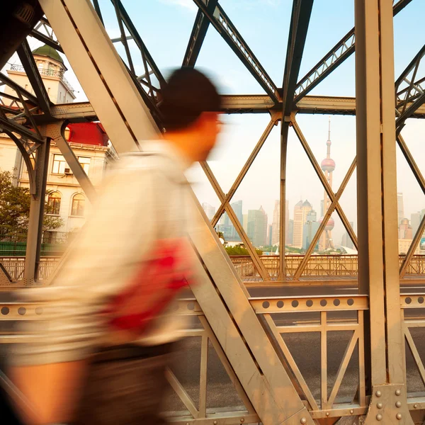 Pedoni e Shanghai — Foto Stock