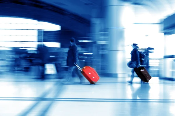 Shanghai pudong airport pasażerów — Zdjęcie stockowe