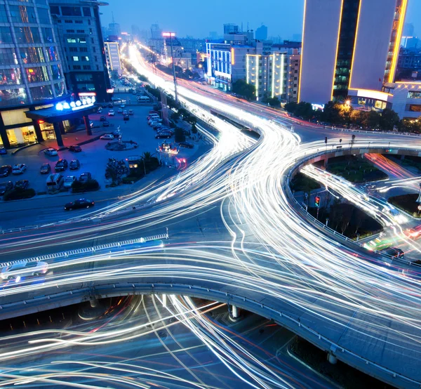 歩道橋の夜 — ストック写真