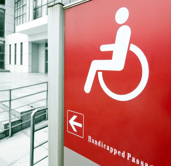 Using wheelchair ramp — Stock Photo, Image