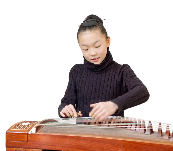 Girls(Guzheng performance) — Stock Photo, Image