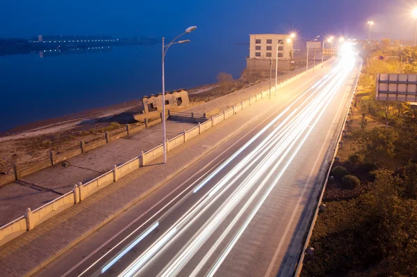 Autopista nocturna — Foto de Stock