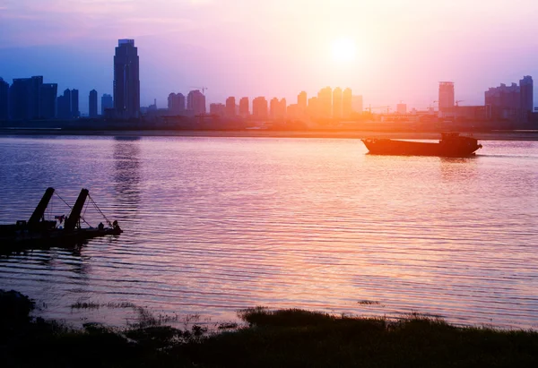 River City at dusk — Stock Photo, Image