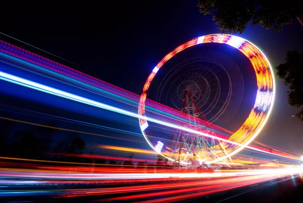Ferris Wheel v noci — Stock fotografie