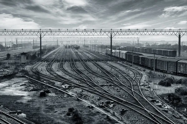 Spoorlijn vervoersknooppunt — Stockfoto
