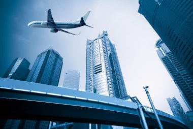 Aircraft on the Shanghai sky
