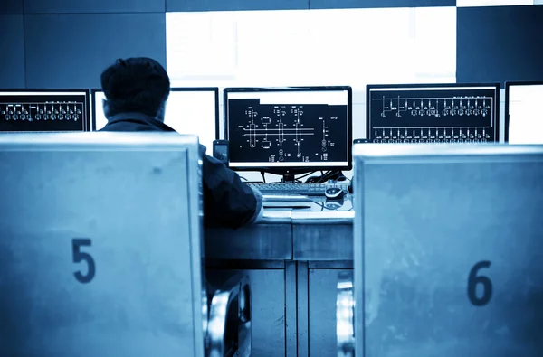 Modern plant control room — Stock Photo, Image