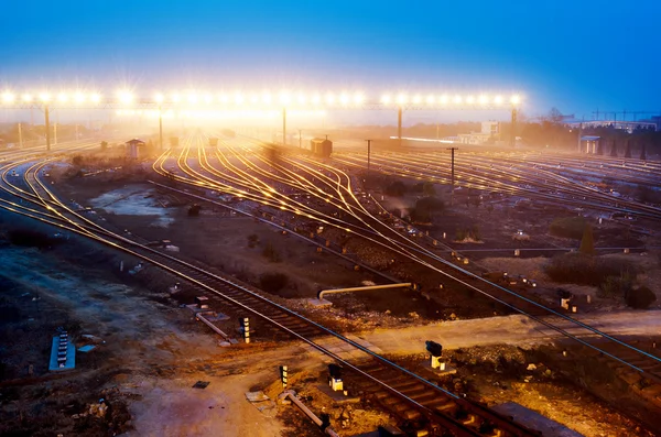 Spoorlijn vervoersknooppunt — Stockfoto
