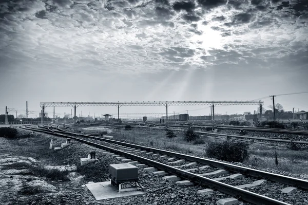 Centro de transportes ferroviários — Fotografia de Stock