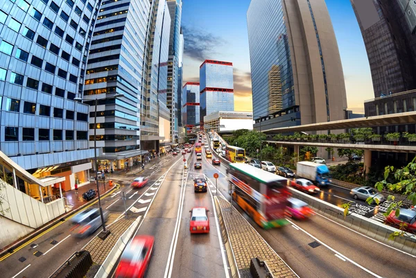 Traffic in city at night — Stock Photo, Image