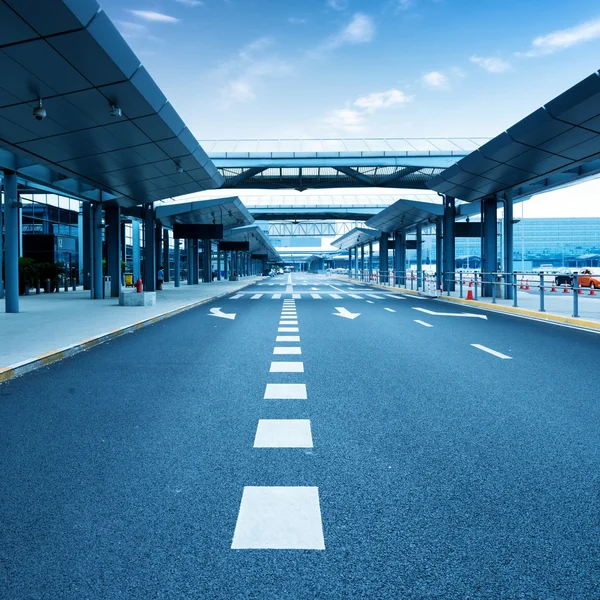 Shanghai Pudong Airport strada — Foto Stock