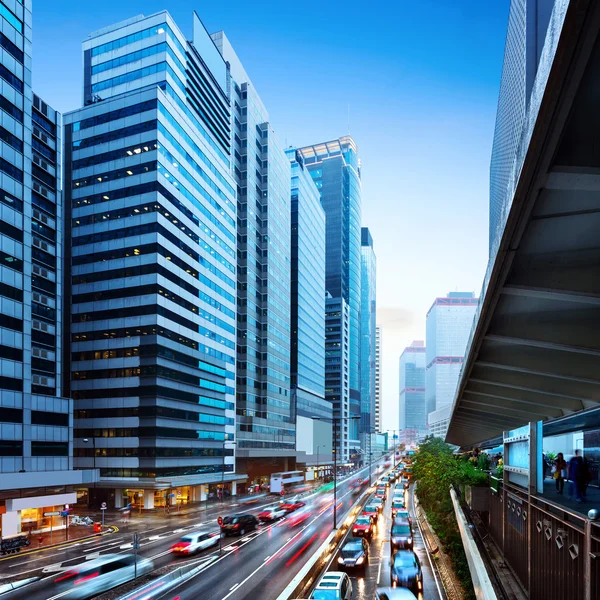 Traffic in city at night — Stock Photo, Image