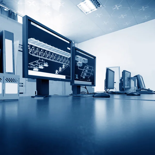 Computer control room — Stock Photo, Image