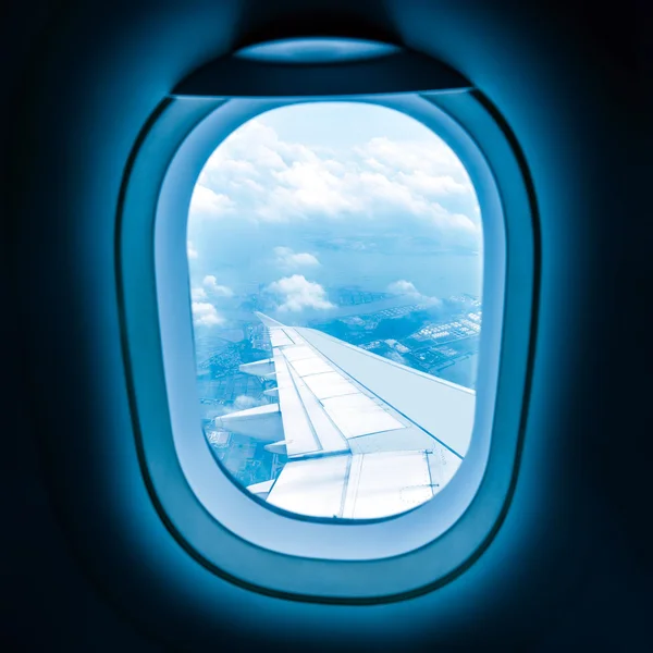 Airplane porthole — Stock Photo, Image