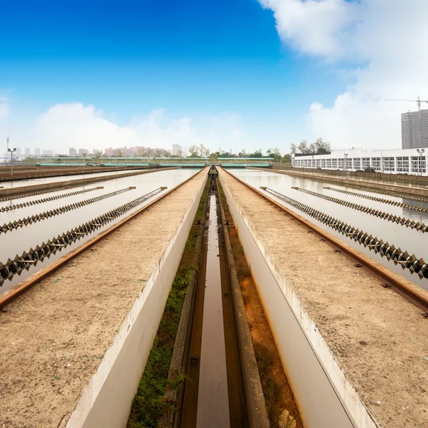 Estação de Tratamento de Esgotos — Fotografia de Stock