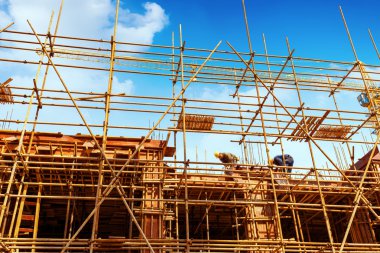 İnşaat alanında yeni condominiums için