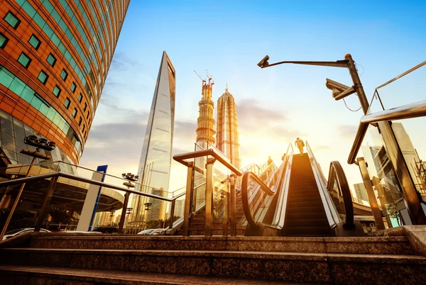 Escalator of Shanghai streets — Stock Photo, Image