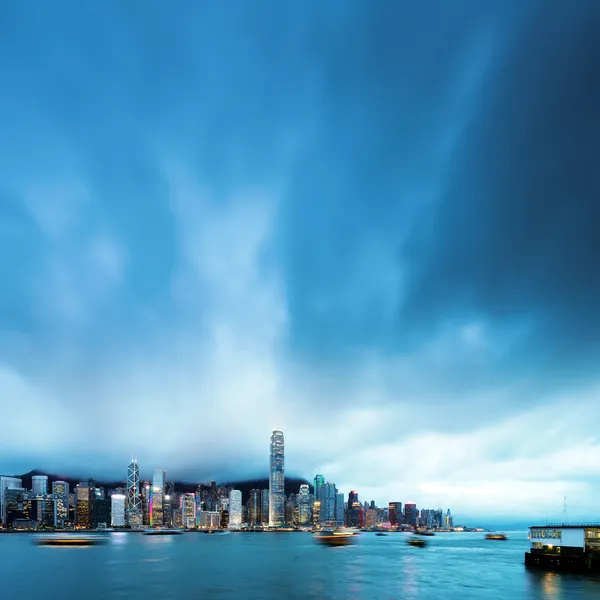 Hong Kong notte — Foto Stock