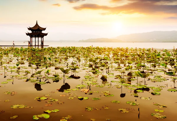 Chiny hangzhou west lake krajobraz — Zdjęcie stockowe