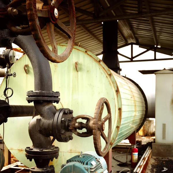 Boiler and valves — Stock Photo, Image