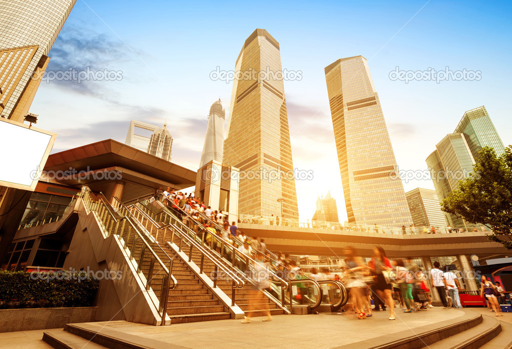 Escalator of Shanghai streets